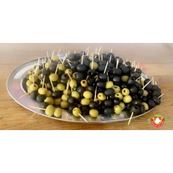 Mini-brochettes d'olives